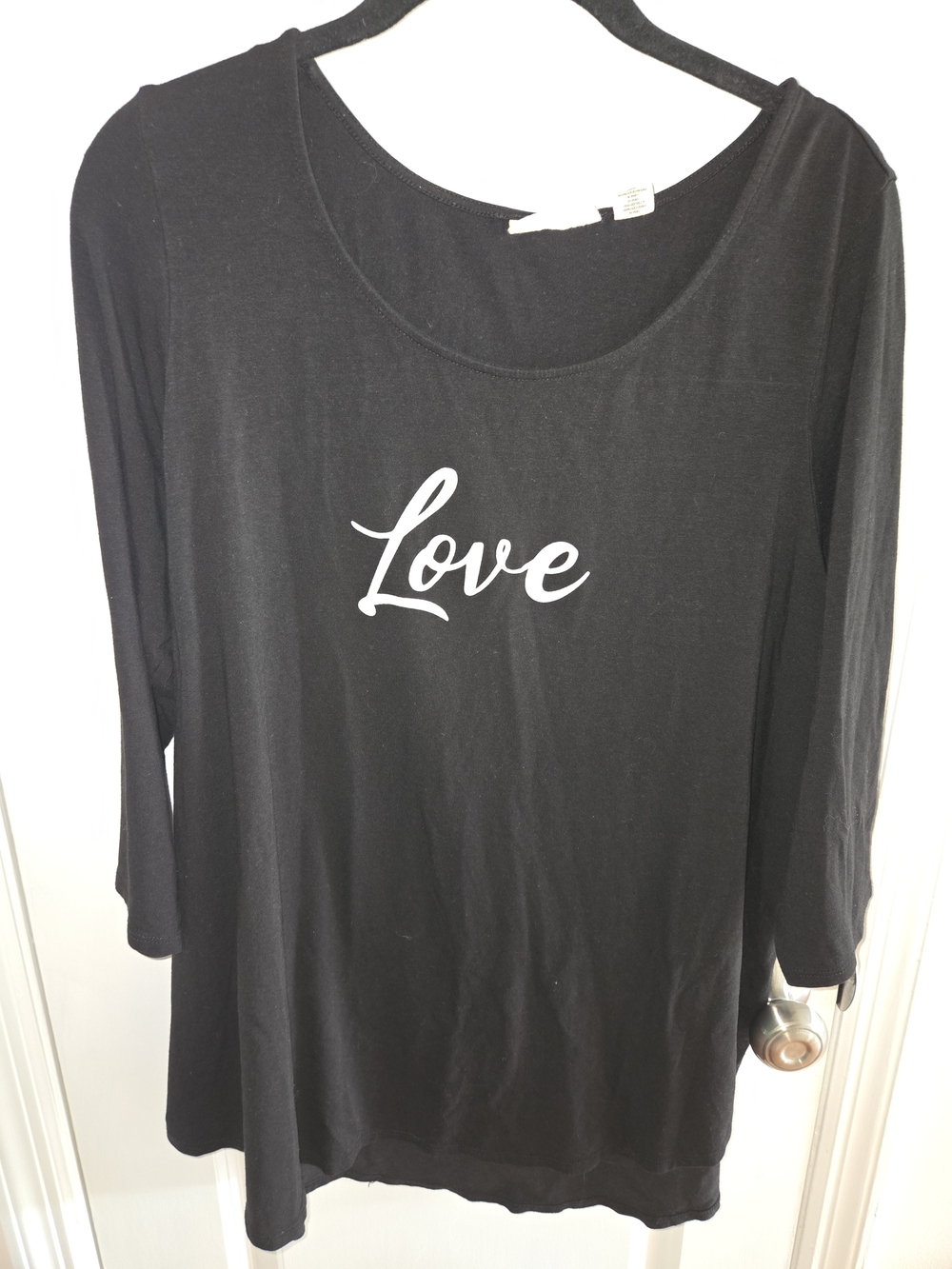 Black "Love" Graphic Women's Top - Unbranded